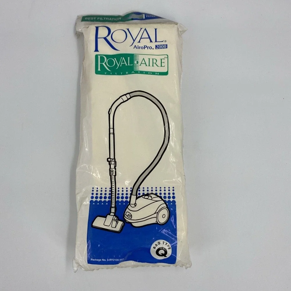 Royal Aire‎ AiroPro 2000 Type Q 7 Vacuum BAGS & 1 Filter New Sealed Package NOS